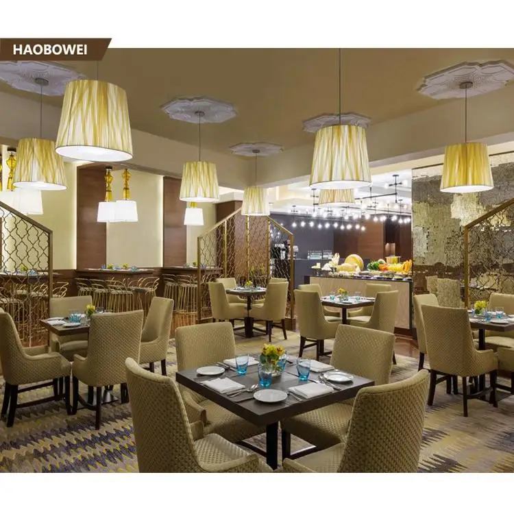 High quality upholstered seat cafe restaurant table chair furniture