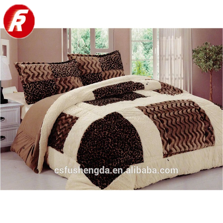 short pv plush printed patchwork bed sheet for quilt new design