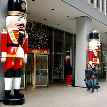 Large Outdoor Fiberglass Soldier Nutcracker For Christmas