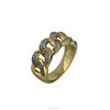Missjewelry Mens Gold Thumb Link CZ Rings
