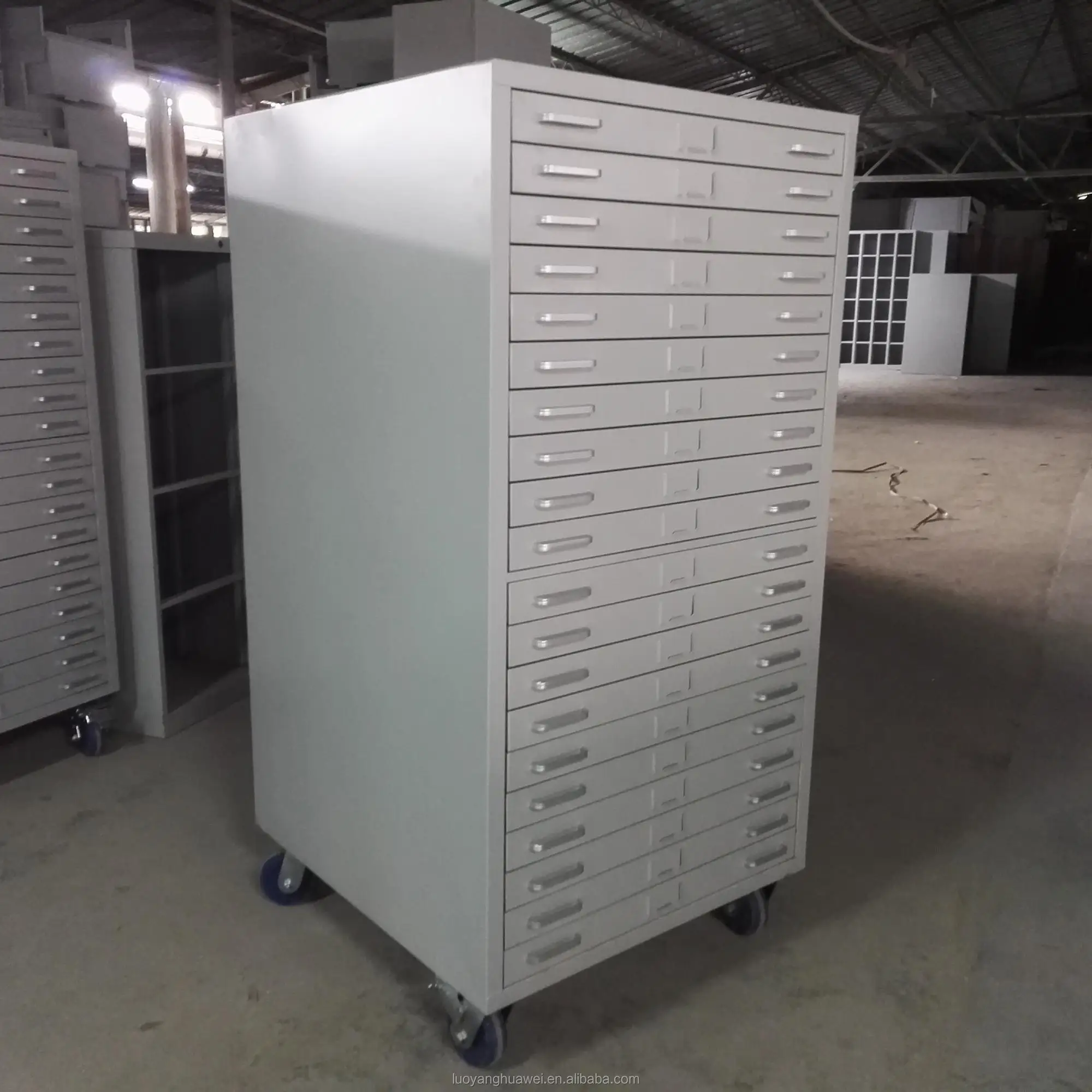Map Paper Steel Storage Cabinet