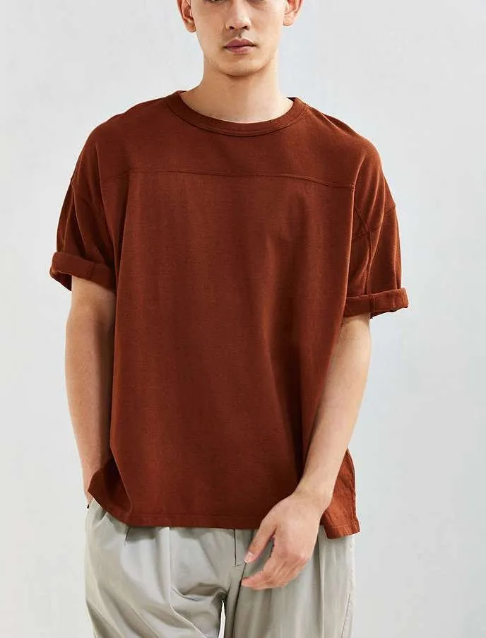 burgundy t shirt mens