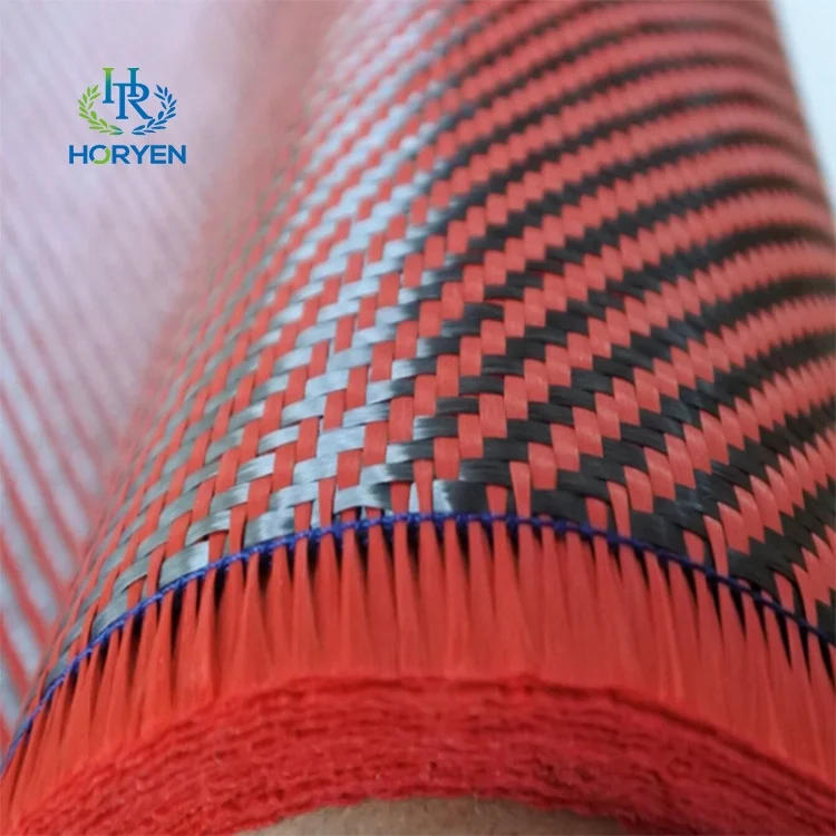 

Hybrid of Carbon fiber and aramid fiber fabric industry use composite material