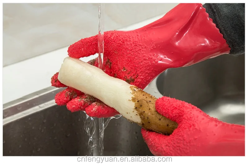 Creative Peeled Potato Cleaning Gloves Kitchen Vegetable Rub Fruits