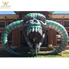 Giant inflatable horned terror door,inflatable devil for halloween decoration