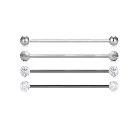 

Body Piercing Jewelry Industrial Barbell Cartilage Earring, Silver