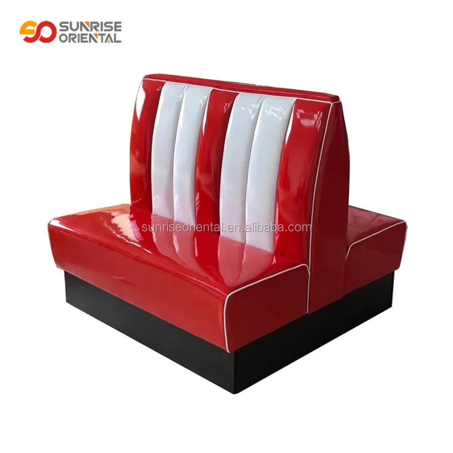 
American restaurant furniture fifties retro style diner booths restaurant booths hot sale to USA 