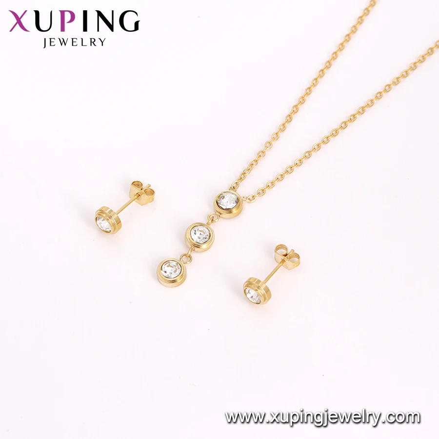 S-228 Xuping Acero Inoxidable Joyeria Women Gold Jewelry Necklace And ...