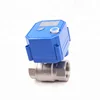 BSP NPT brass ss304 dn15 1/2inch dn20 12v 24v CWX-25S 2 way motorized miniature ball valve with electric actuator