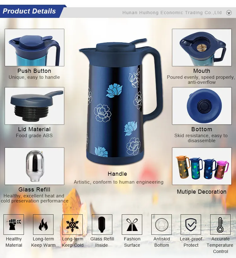 Wujo High Quality Arabic Insulated Thermos Jug For Coffee Milk Tea