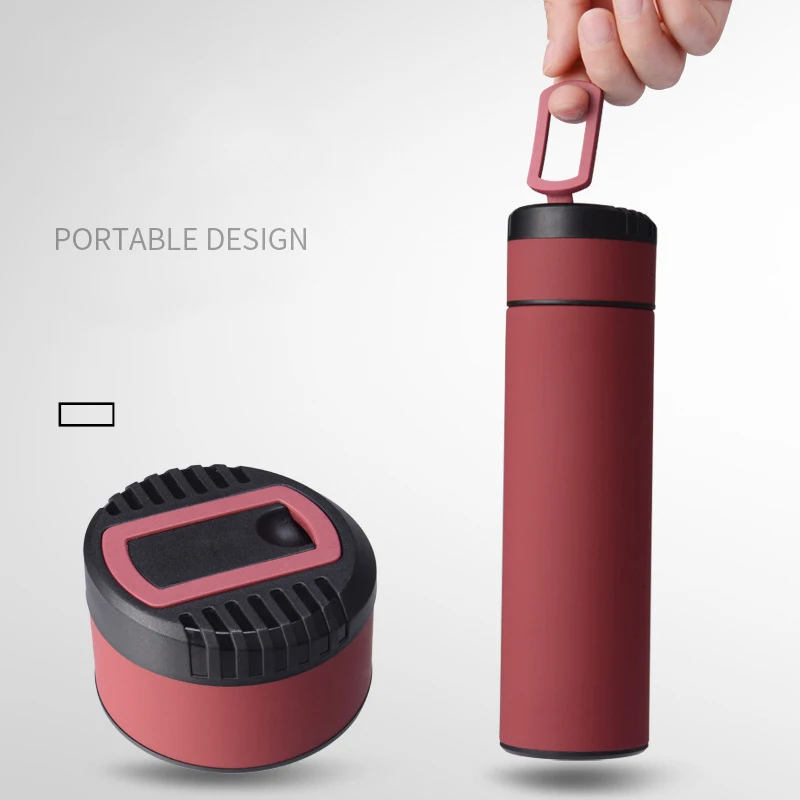 

Creative Portable Folding Handle Stainless Steel Vacuum Insulation Thermos Bottles, Blue,red,green,gold