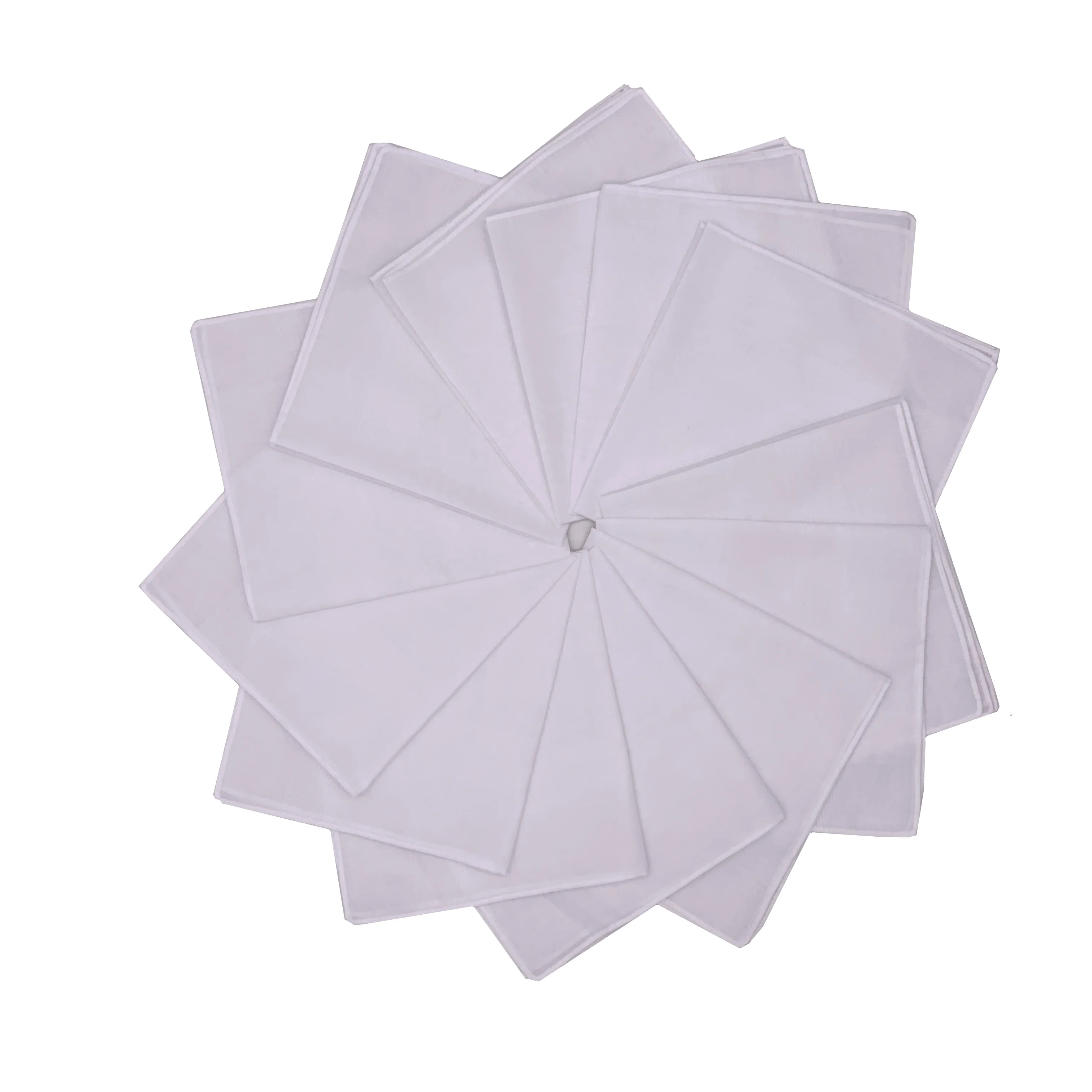 13 Pack Men's White Fine 65 Polyester 35 Cotton Hemstitched