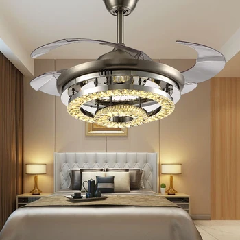 Factory 48 Inch New Design Led Invisible Blades Ceiling Fan With