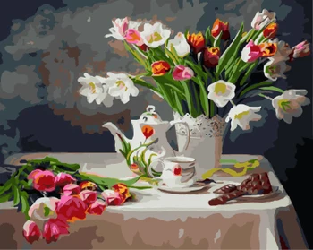 Gx8391 40 50 Flower Vase Canvas Oil Painting Design For Decor Home