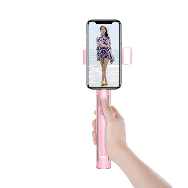 

Bluetooth selfie stick tripod supplement light mobile phone desktop bracket multi-function live broadcast simple support frame, White;pink;black