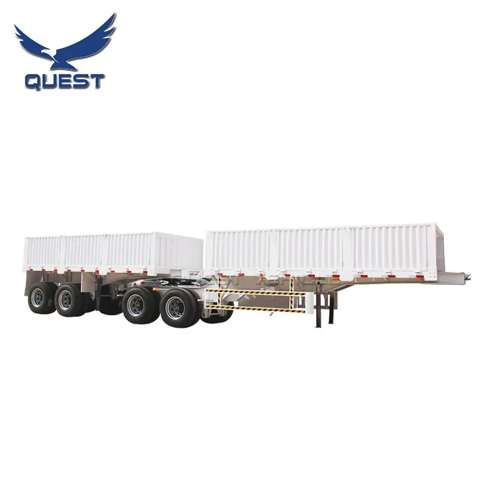 

QUEST 70ton 20ft 40ft dolly container Combine Superlink Interlink semi trailer for Madagascar, Customers optional