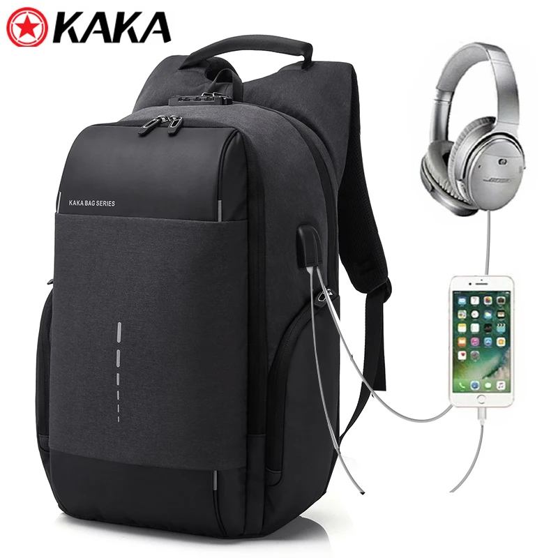 

2019 guangzhou factory hot sale daily laptop usb charging backpack men waterproof usb school laptop backpack