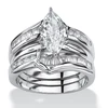 2CT Forever Brilliant Moissanite Vintage Style Pave cubic zirconia CZ Set Diamond 14k White Gold fashion brass Engagement Ring