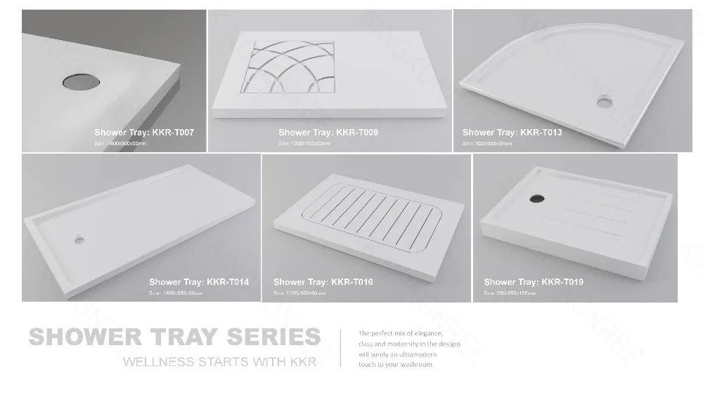 Kkr Sanitary Ware Produce Bathroom Set Solid Surface Resin Stone Shower