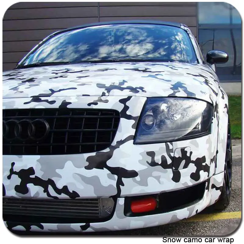 TSAUTOP New snow Camouflage Car Wrap Vinyl camo snow car