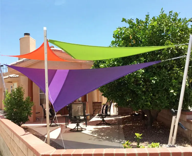 Anti UV Sun Shade Sail Colorful HDPE Shade Sail
