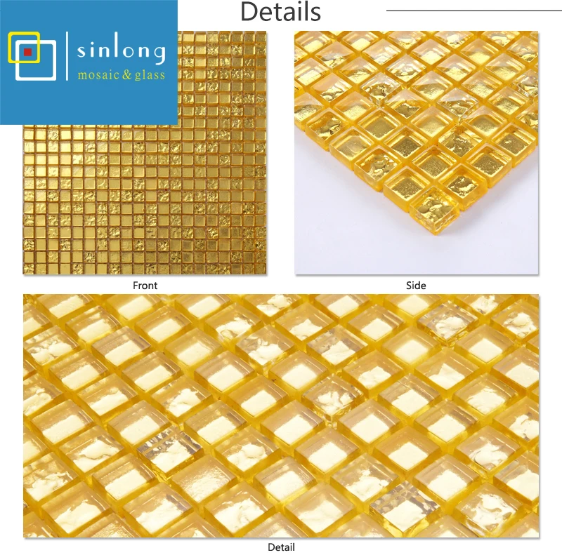 Jp01 Solid Gold Color Glass Tiles For Wall Decoration 1010mm Buy Gold Glass Tilesgold Tiles 5634