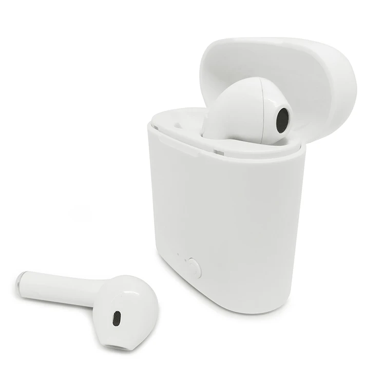 new products i7s Earphone headphone wireless cordless headset earbud with magnetic phone charging cable