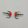 Customized fish hook for ice fishing, wholesale Treble hook with Plastic drop