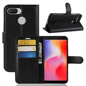 Flip Cover Leather Card Holder Xiaomi Redmi 6