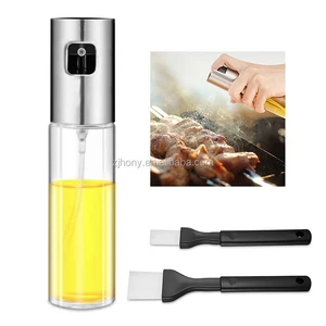 Kitchen Vinegar Spraying Olive Oil Sprayer for Cooking Mister with BBQ Oil Brushes Sprayer Dispenser Bottle