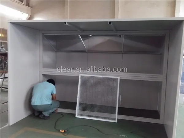 Dry Type Paint Bench Open Face Spray Booth Dry Filter Spray