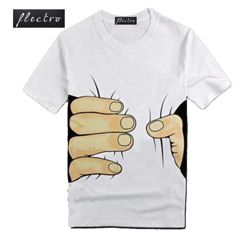 Brand New 2016 Summer Mens Casual Short Sleeve Big Hands Funny 3D T ...