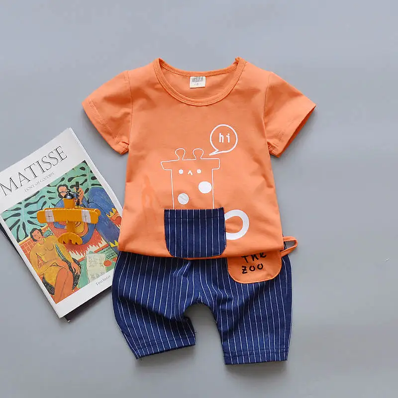 

Professional plain loose comfortable tshirt+shorts baby boy sets for sale, As pictures shows;we can according to your request also