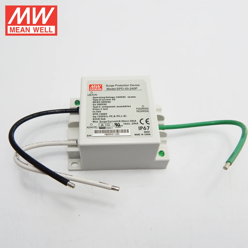 Led Driver Surge Protection Device 20ka Spd 20 240p Mean Well