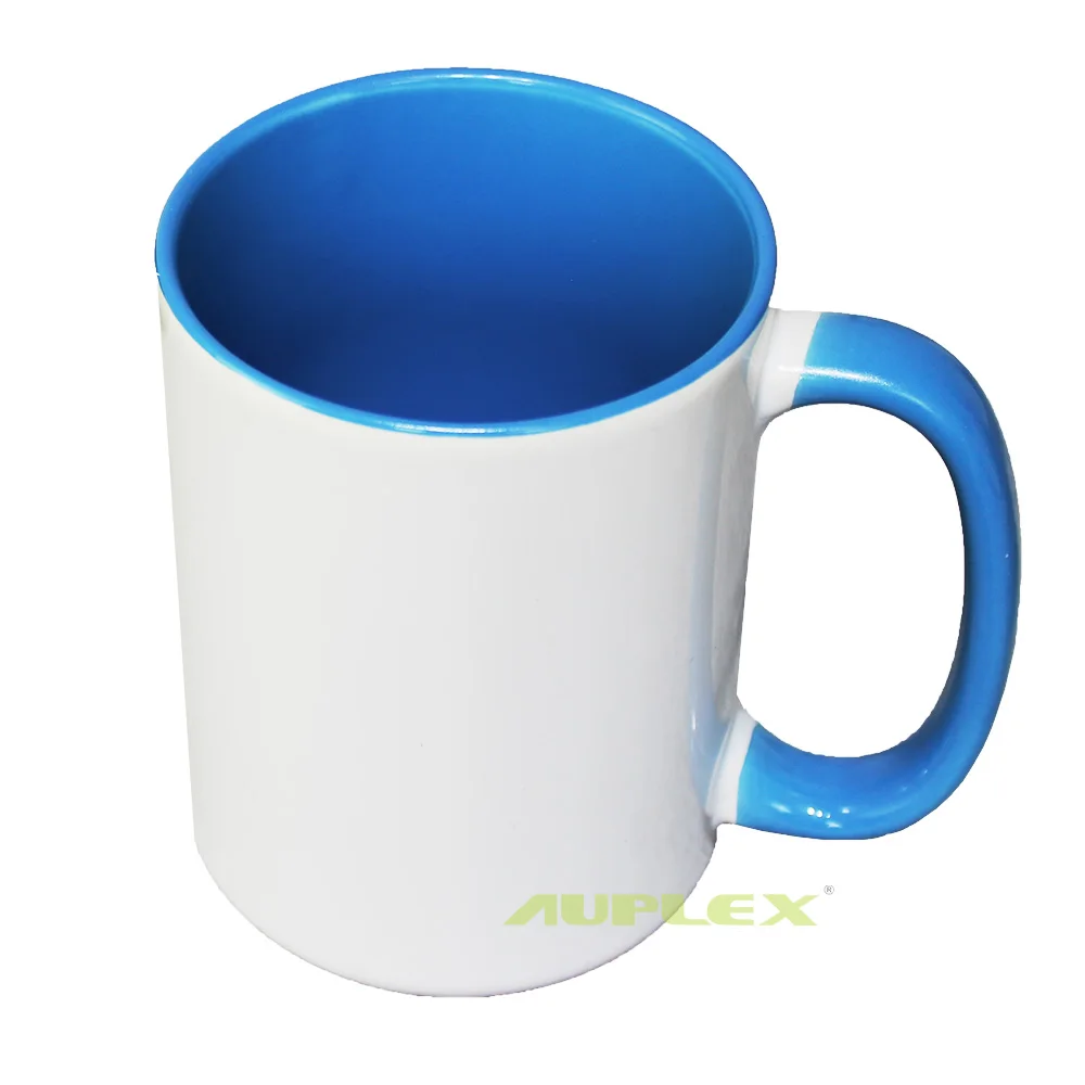 

Cheap Coffee Mugs for Sublimation 15oz Inner Color Mug Blank Wholesale, 10 colors