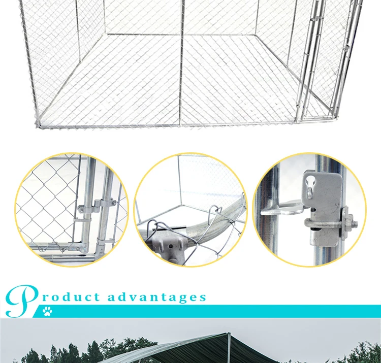 Cheap large chain link dog box kennel chain link dog run