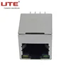 8pin rj45 with transformer straight angle led available shielded PCB jack