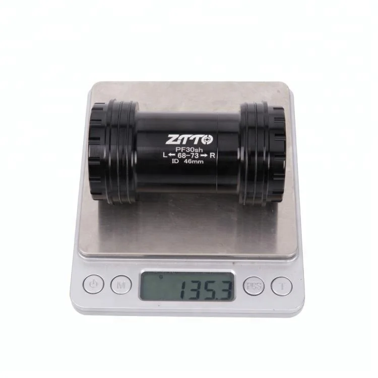 

ZTTO Mountain Road Bike parts PF30sh PF30 24mm Adapter bicycle Bottom Bracket Press Fit lock Axle for 24mm Crankset chainset, Black