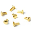 Solid Brass Split Rivets Arc Button Stud Screw Nail Rivet Screw Back Leather Belt for Sewing Handmade Accessories Material