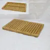 Hot Sell Bamboo Wooden Bath Mat Shower Floor Mat Non Slip, Made of 100% Natural Bamboo