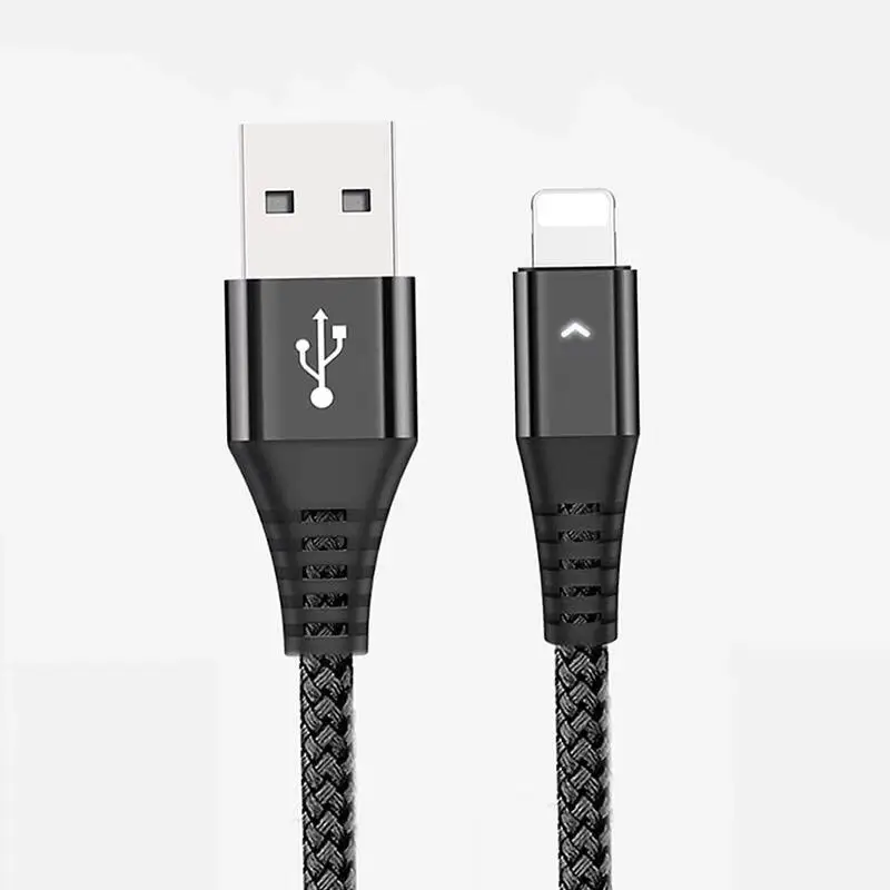 

Usb Cable Nylon Braided Fast Charging Charger Data Cable for iphone 5 6 7 8 X Usb Cable, Red/black/sliver