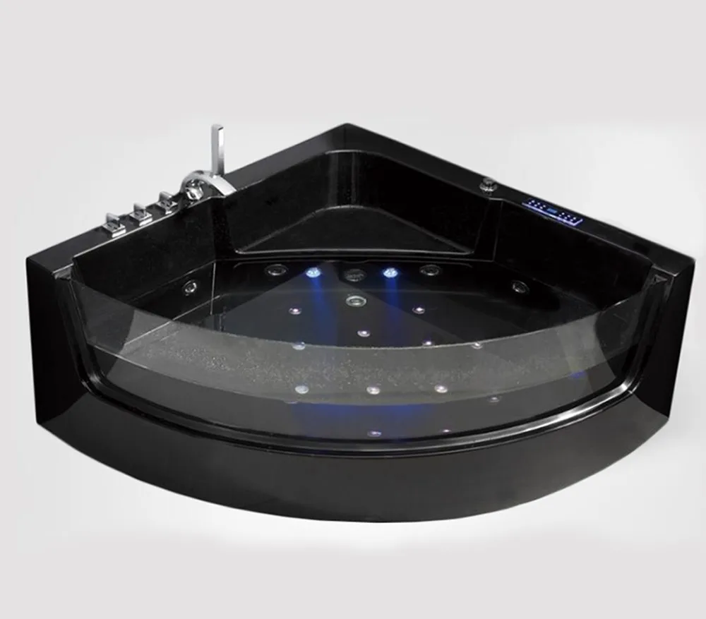 Black Whirlpool Hydromassage Bathtub Indoor Bath Tubs Buy Black Bath