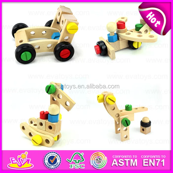 divertido juego madera montessori diy tornillos de juguete madera