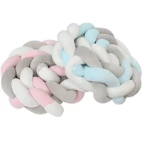 

Baby Crib Bumper Knotted Braided Plush Nursery Cradle Decor Newborn Gift Pillow Cushion