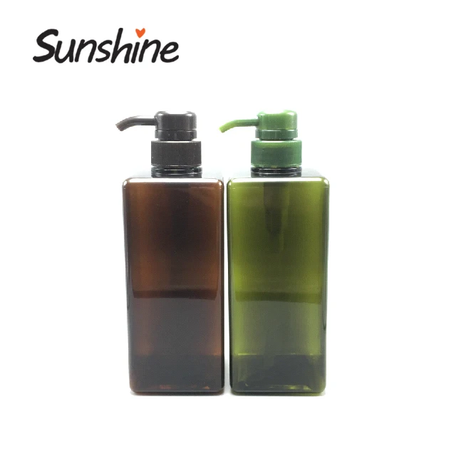 

Shampoo packaging pet 16oz square plastic bottle