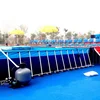 0.9mm PVC Tarpaulin Rectangular Intex Matel Frame Pool Swimming Pool Mobile Metal Frame Swimming Pool Manufacturer