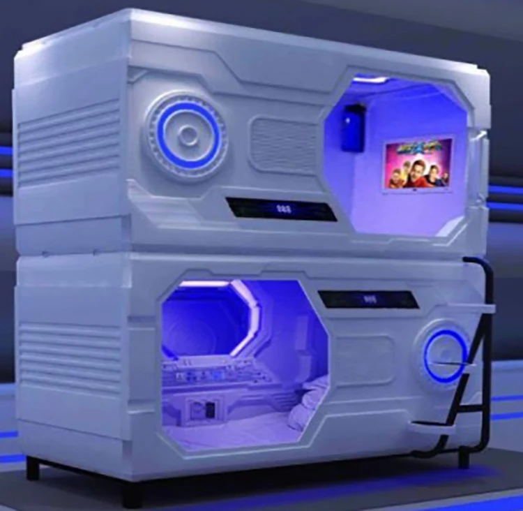 
Latest design shipping container house prefabricated hotel capsule pod space capsule house bunk bed capsule 