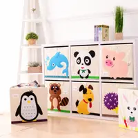 

Oxford Durable Eco-Friendly Cube Kids Animal Folding Storage Box Basket