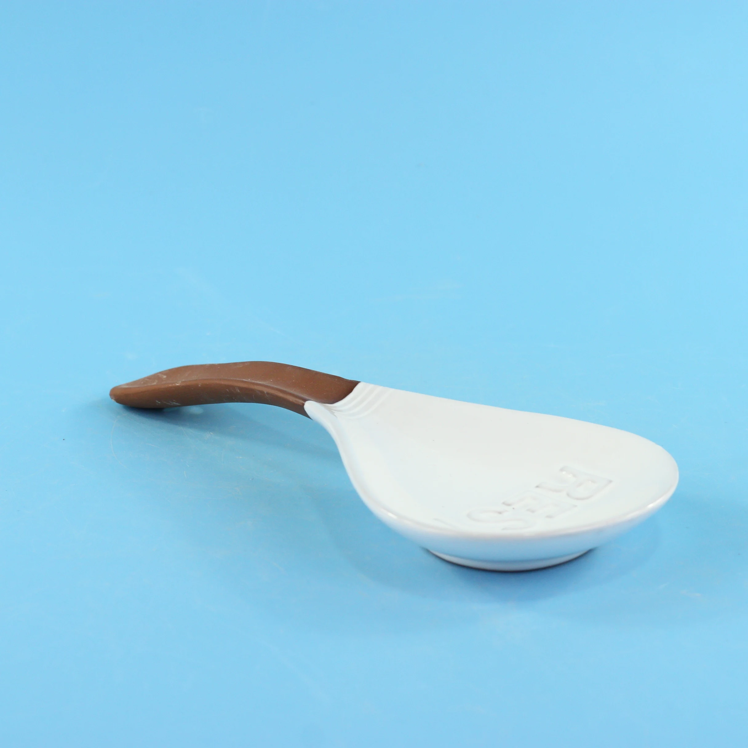 Customized Embossed Words White Ceramic Spoon Rest Buy Spoon Rest