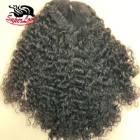 

HOT!! SuperLove Hair kinky curly lace front wig 2019 New Arrival curly short bob Wig Brazilian Virgin Raw kinky curl lace wig